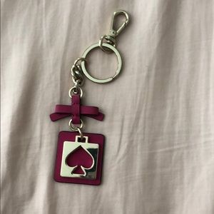 Hot pink Kate spade key chain